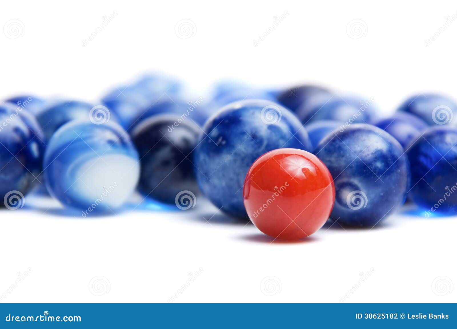 Red Marble with Blue Marbles Stock Photo Image of marbles, kind 30625182