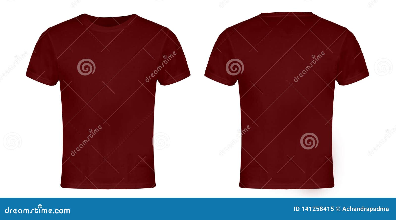 Download Red, Maroon Blank T-shirt Front And Back Stock Image ...