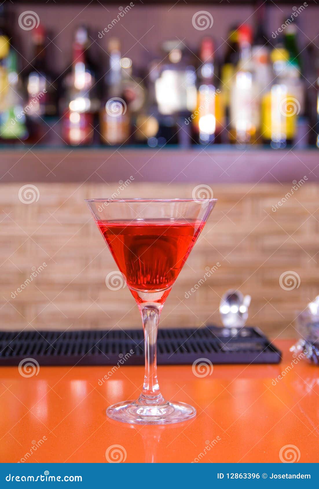 Red Martini Drink Cocktail in a Bar Stock Photo Image of drop, life 12863396