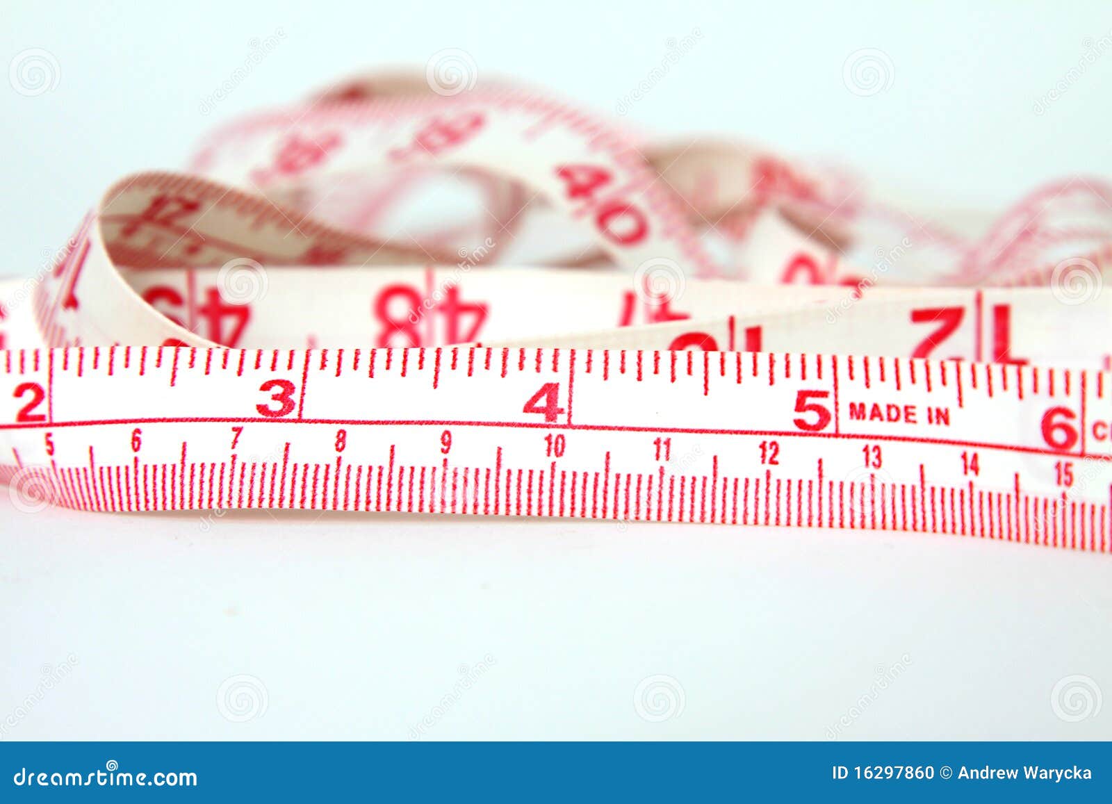 Red Measuring Tape stock photo. Image of inches, tape 16297860