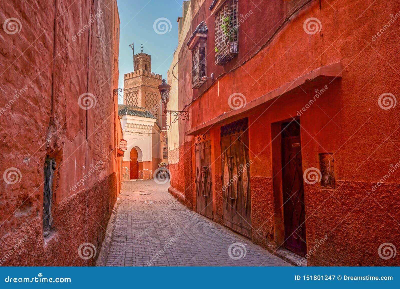 Red Medina of Marrakech, Morocco Photography - Image cityscape: 151801247