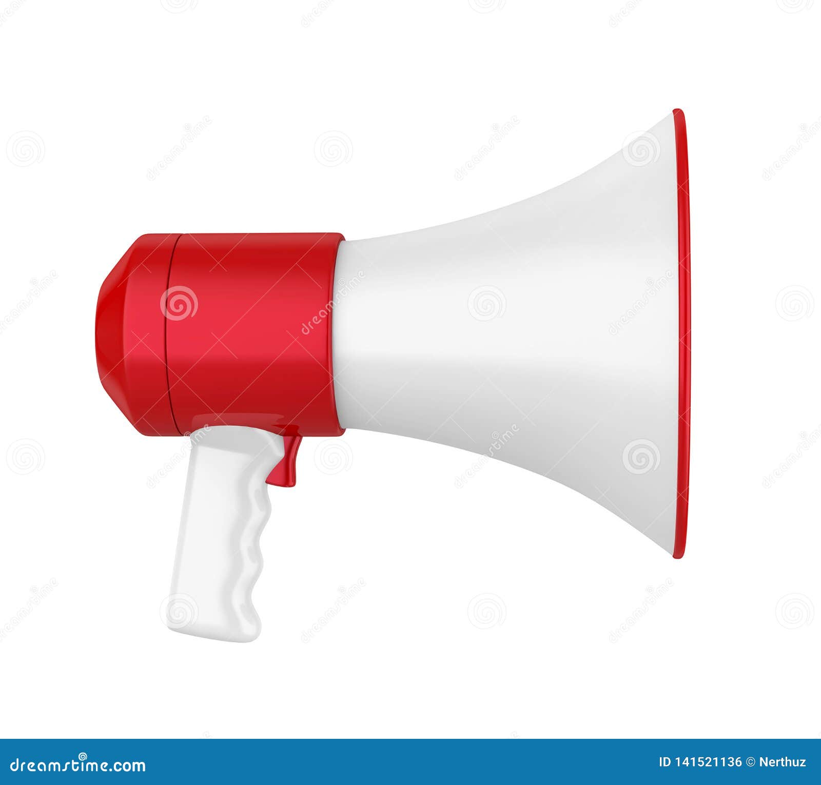 Red Megaphone Isolated stock illustration. Illustration of