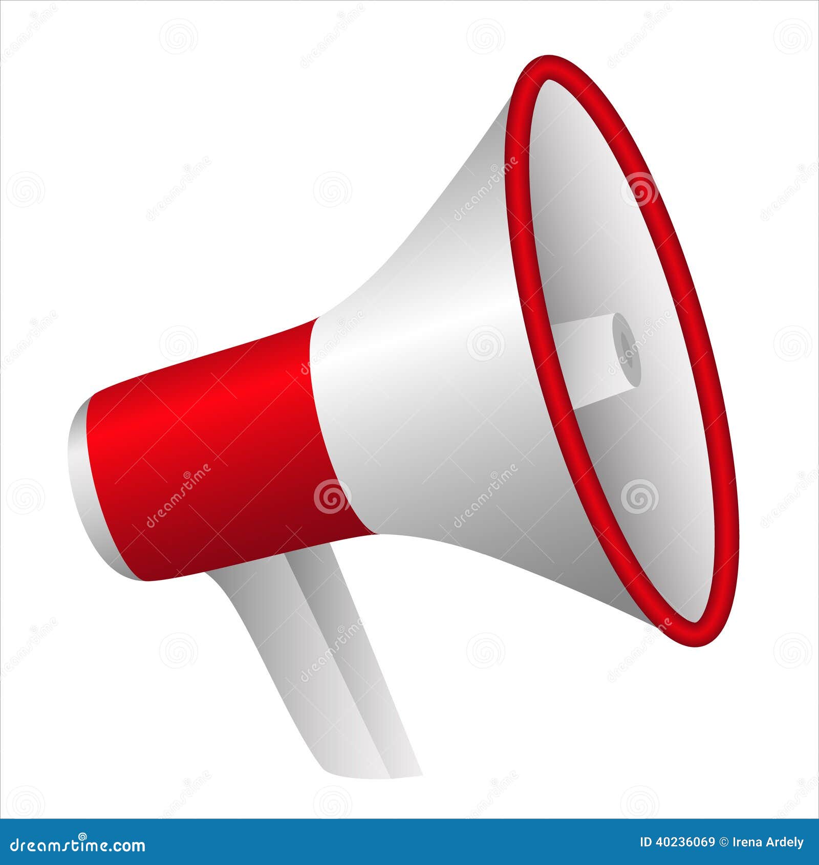 Red megaphone stock vector. Illustration of loudspeaker 40236069