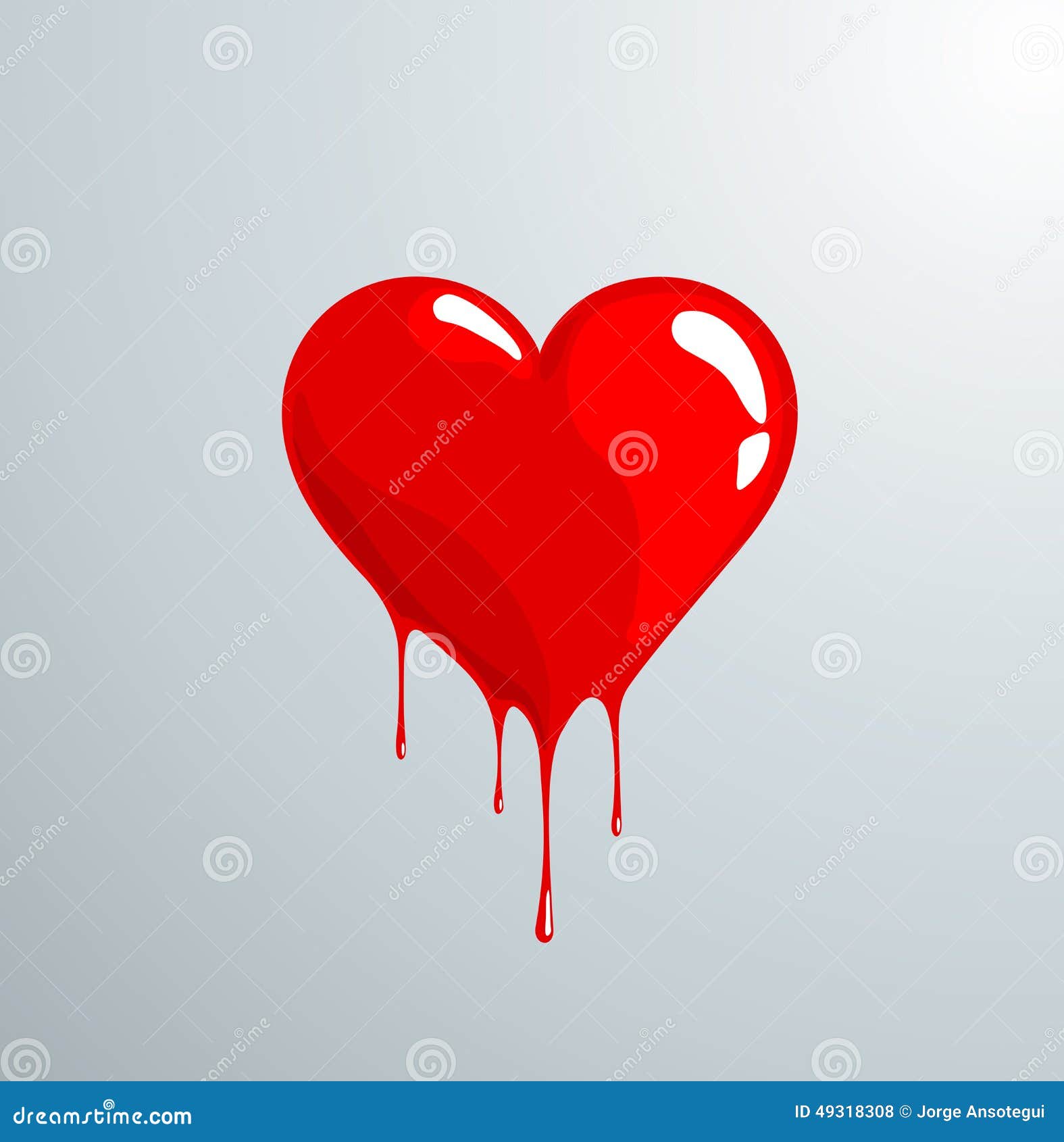 Red Melting Heart With Drops. Stock Vector Image 49318308