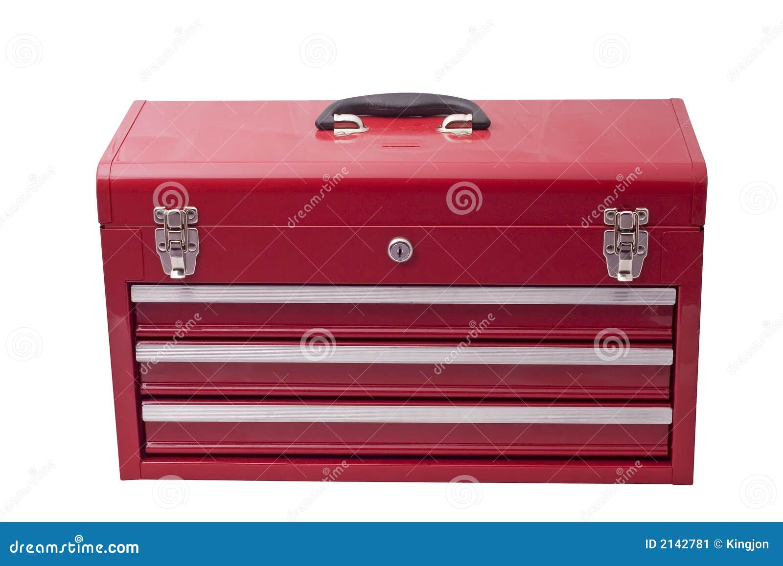 red metal tool box