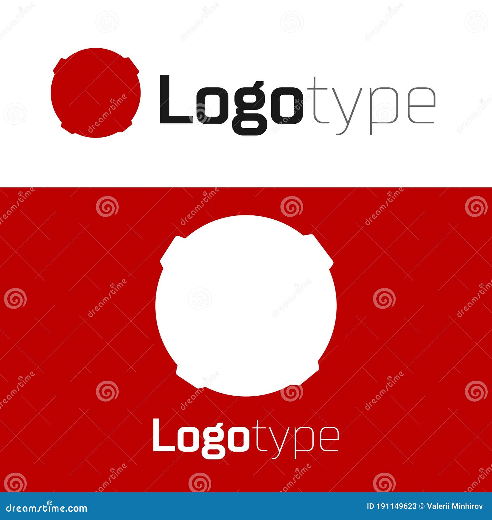 Red Moon Icon Isolated on White Background. Logo Design Template