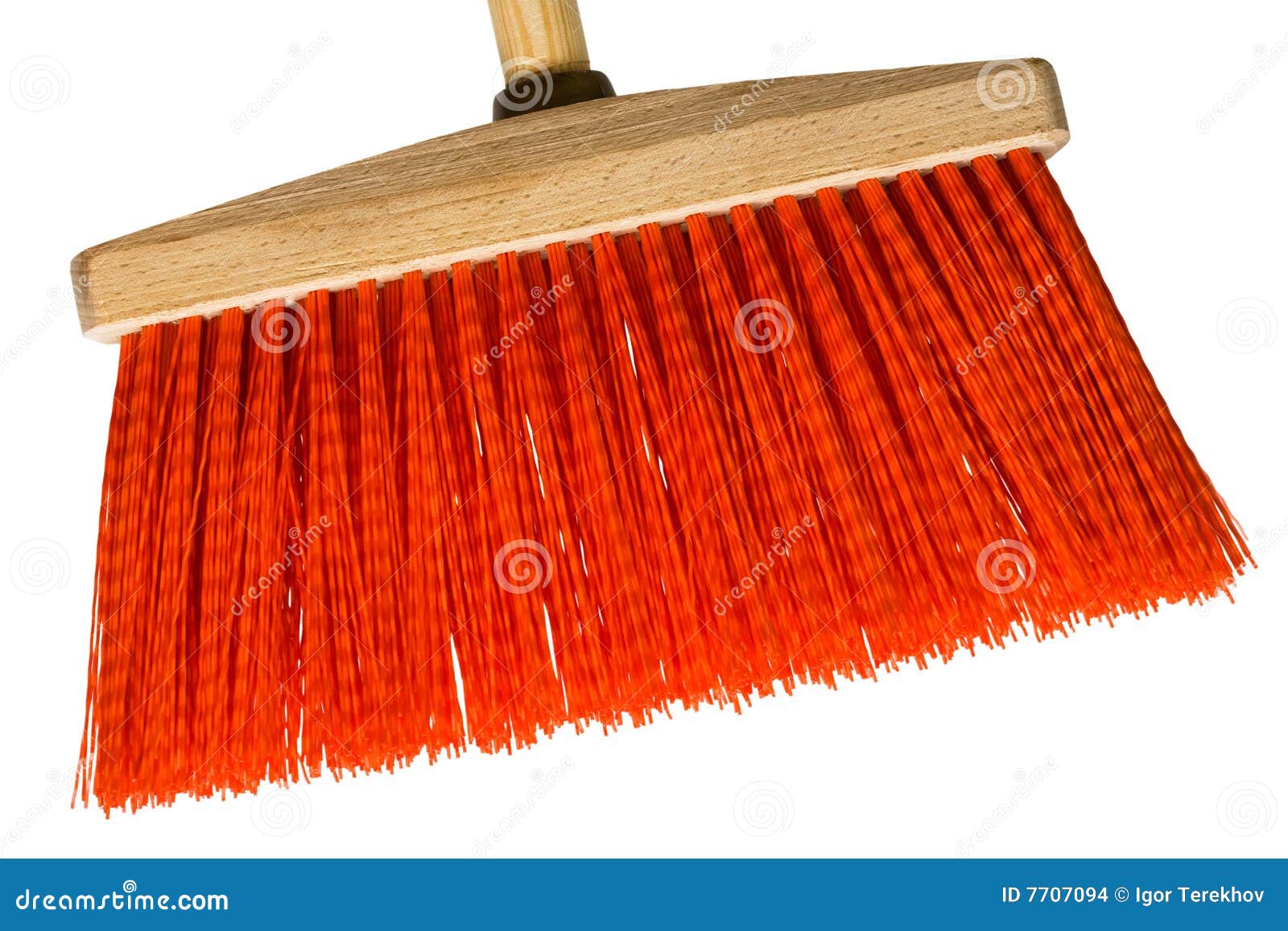 Red broom stock photo. Image of domestic, wooden, immaculate 7707094