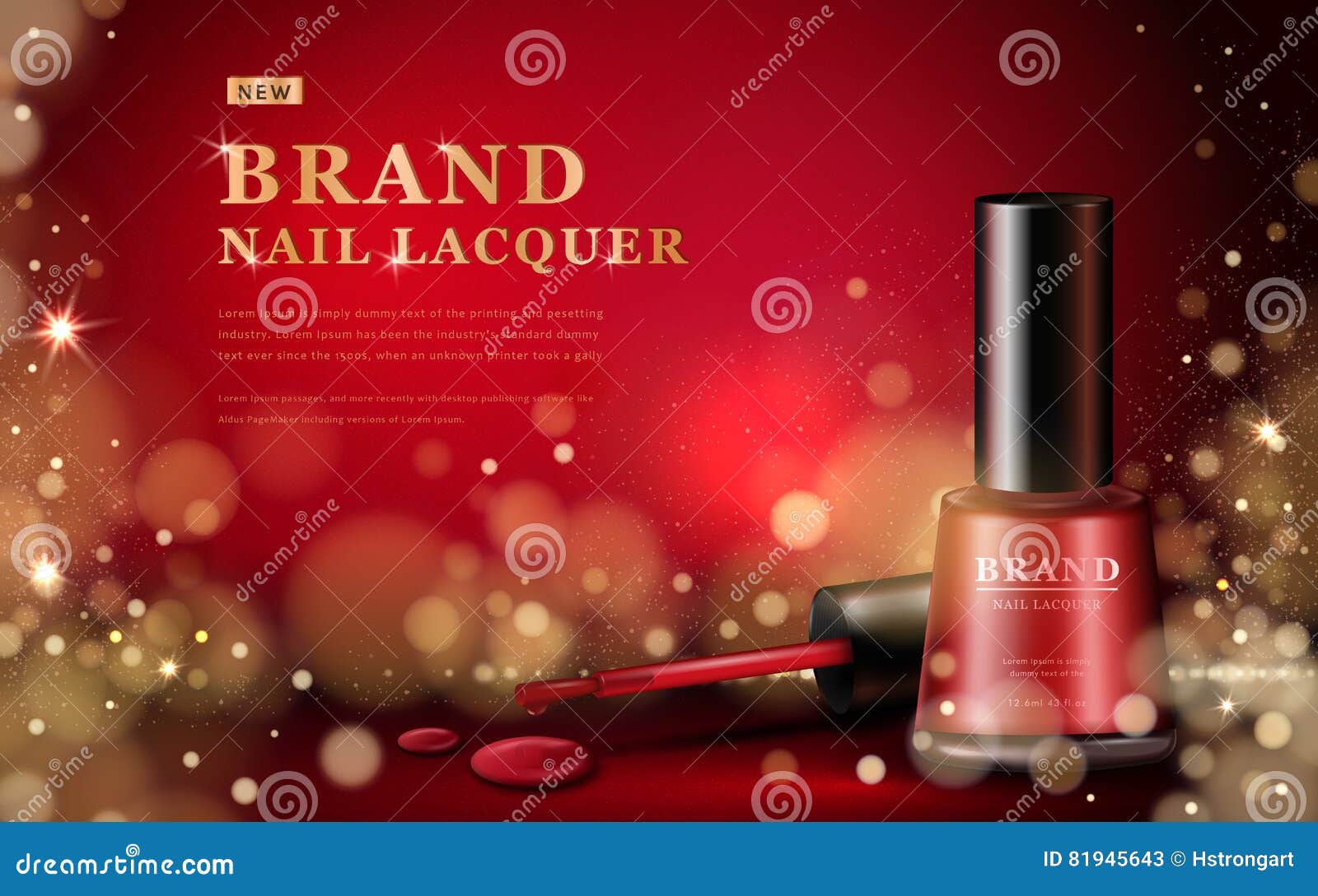 red nail lacquer ads