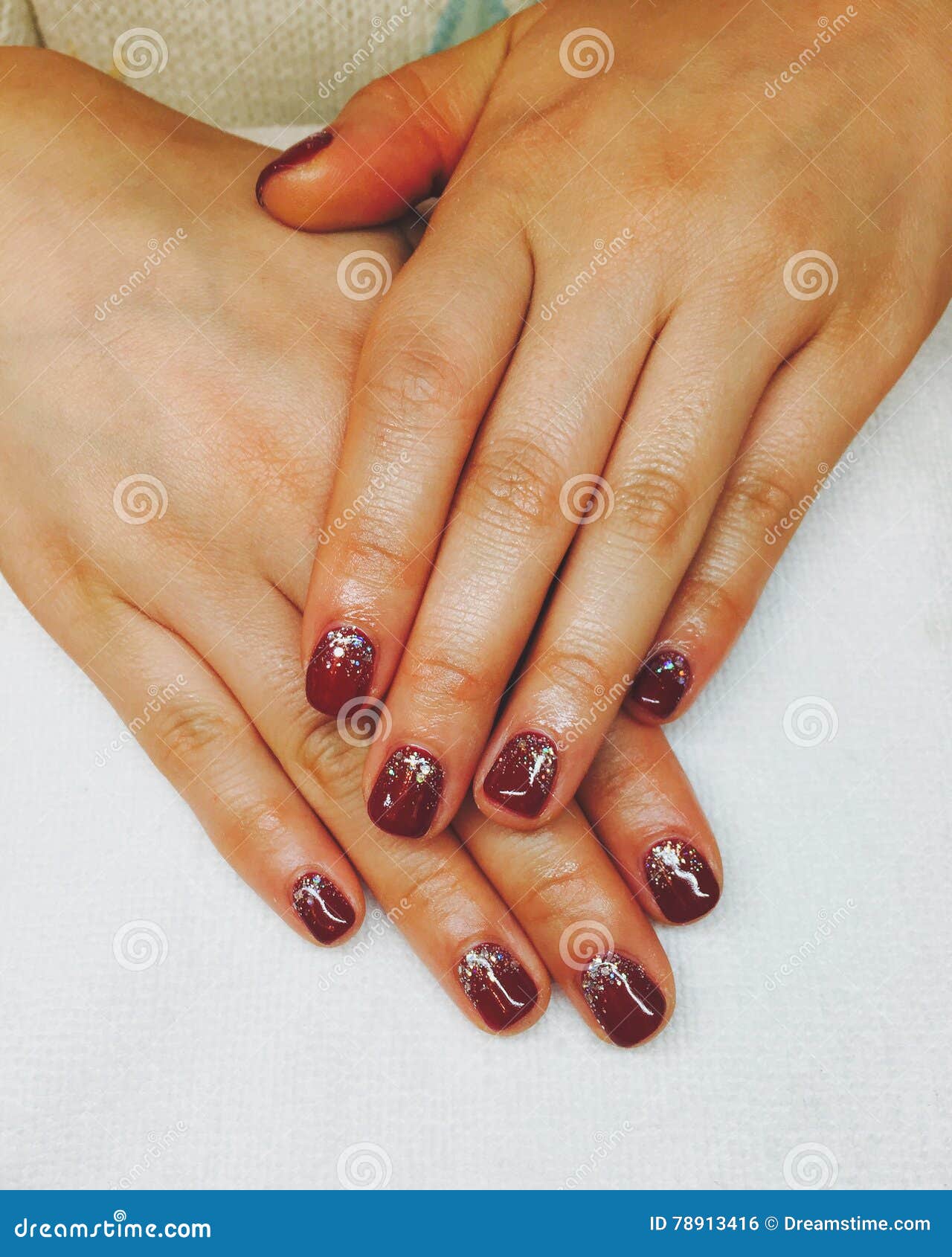 Scintillate, Wine red nail polish