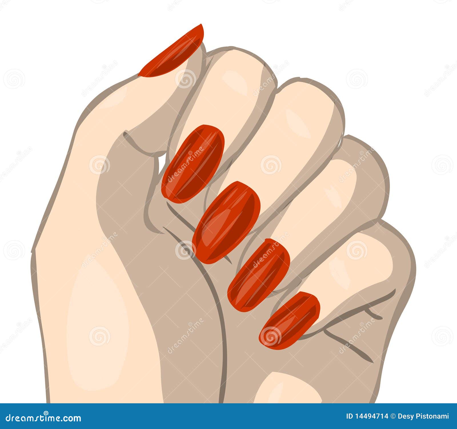 red nails