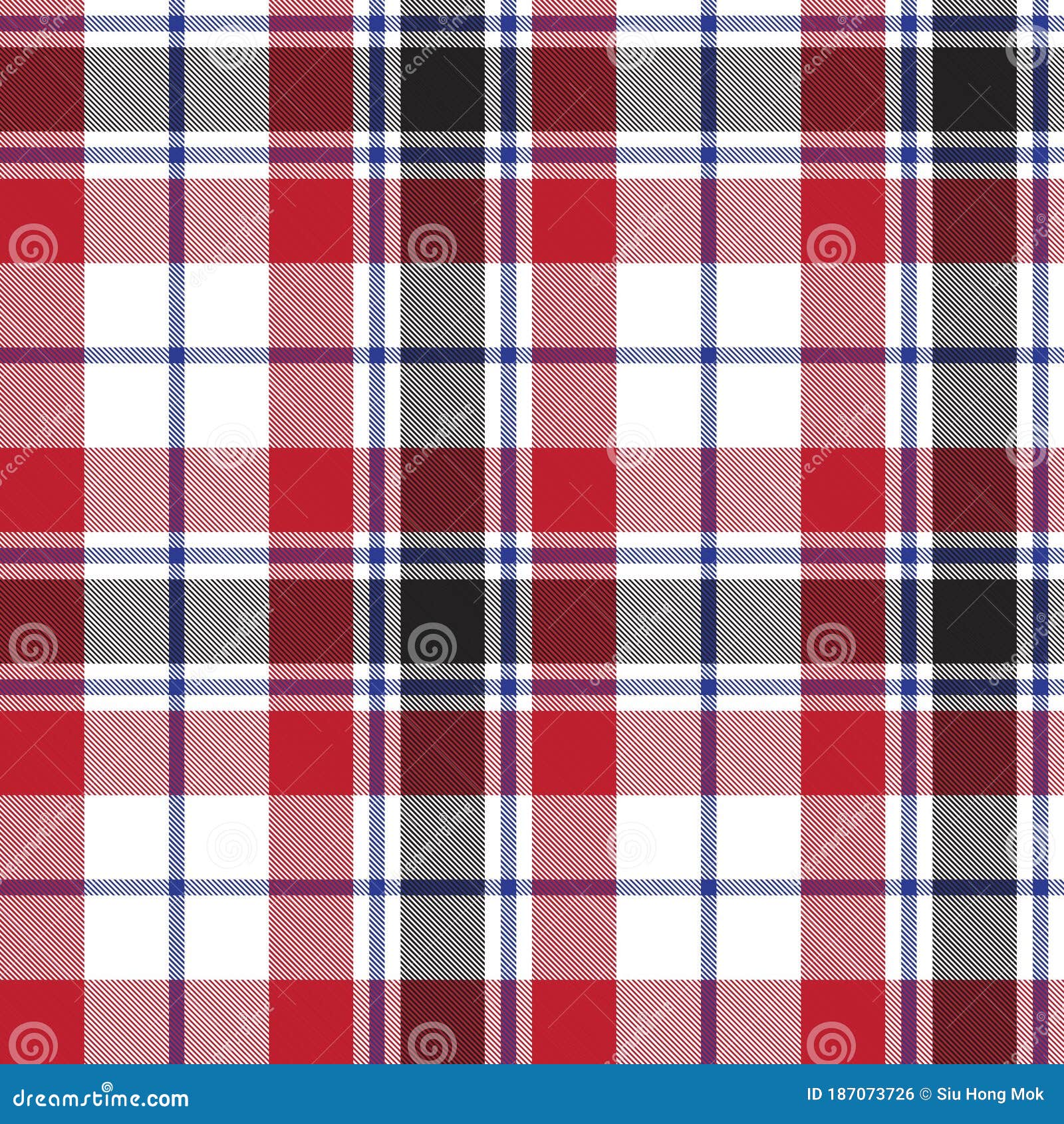 Red and Navy Plaid Tartan Seamless Pattern Stock Vector - Illustration ...