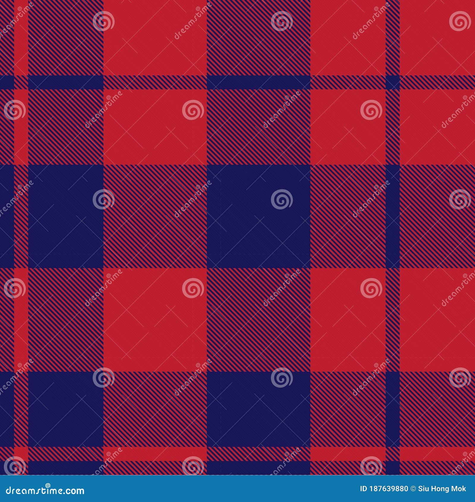 Red and Navy Plaid Tartan Seamless Pattern Stock Vector - Illustration ...