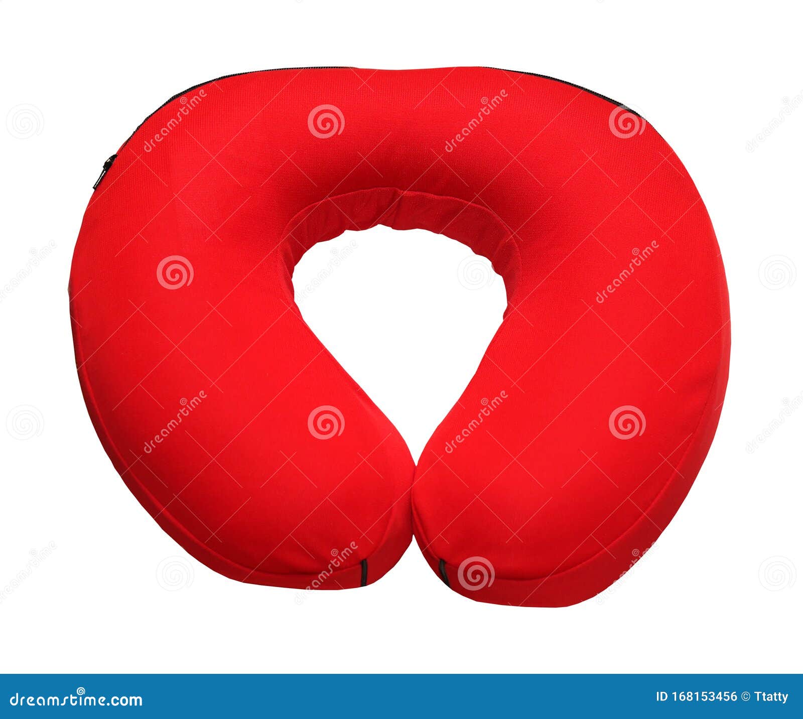 Red neck pillow stock photo. Image of isolated, comfortable 168153456
