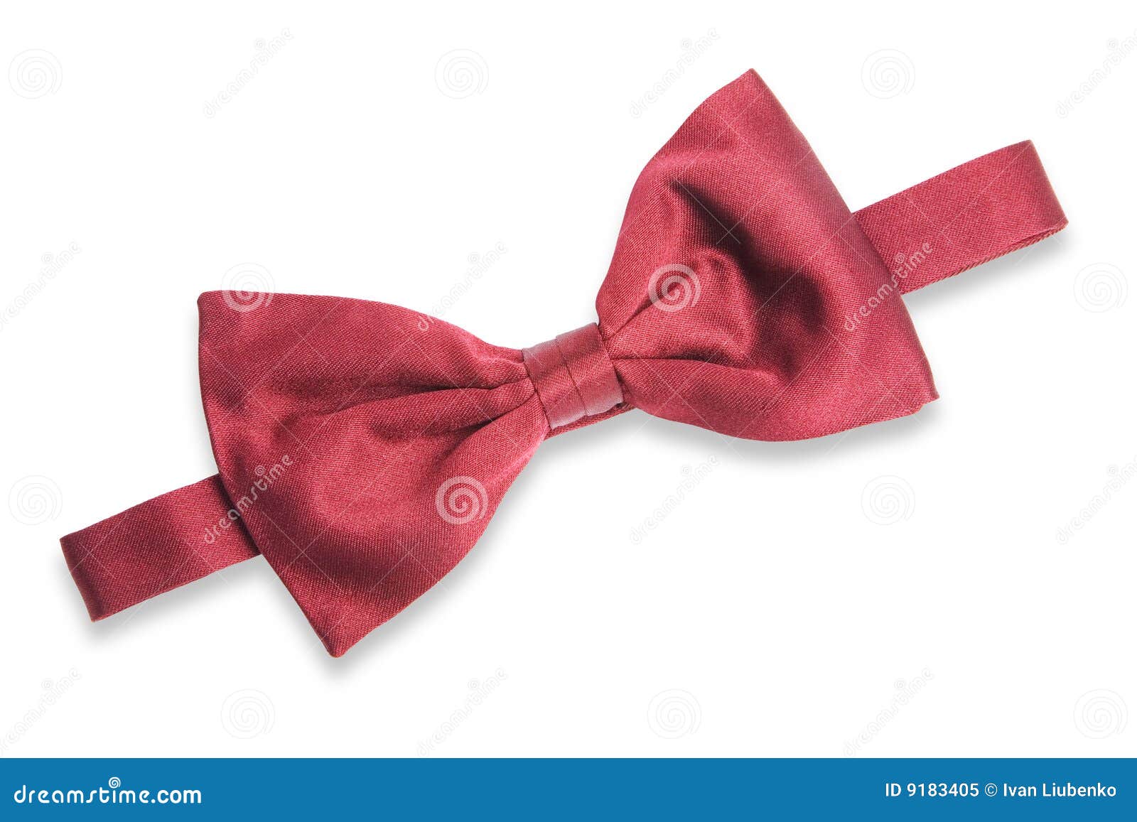 Mens red necktie isolated on white with clipping path