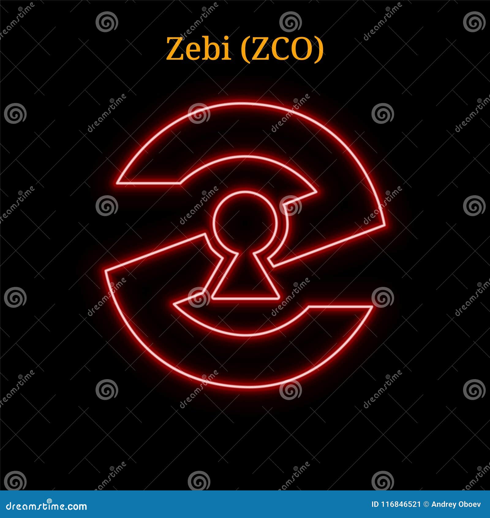 red neon zebi zco cryptocurrency 