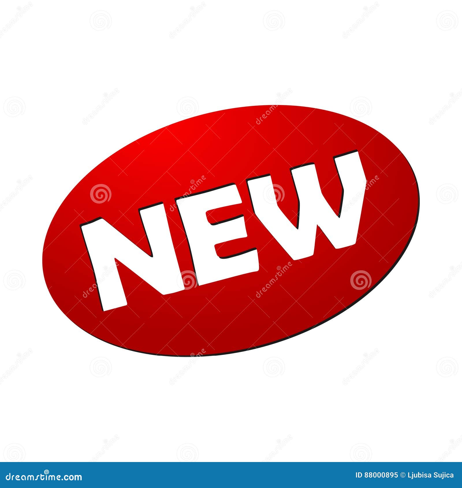Red New Button icon  stock illustration Illustration of 