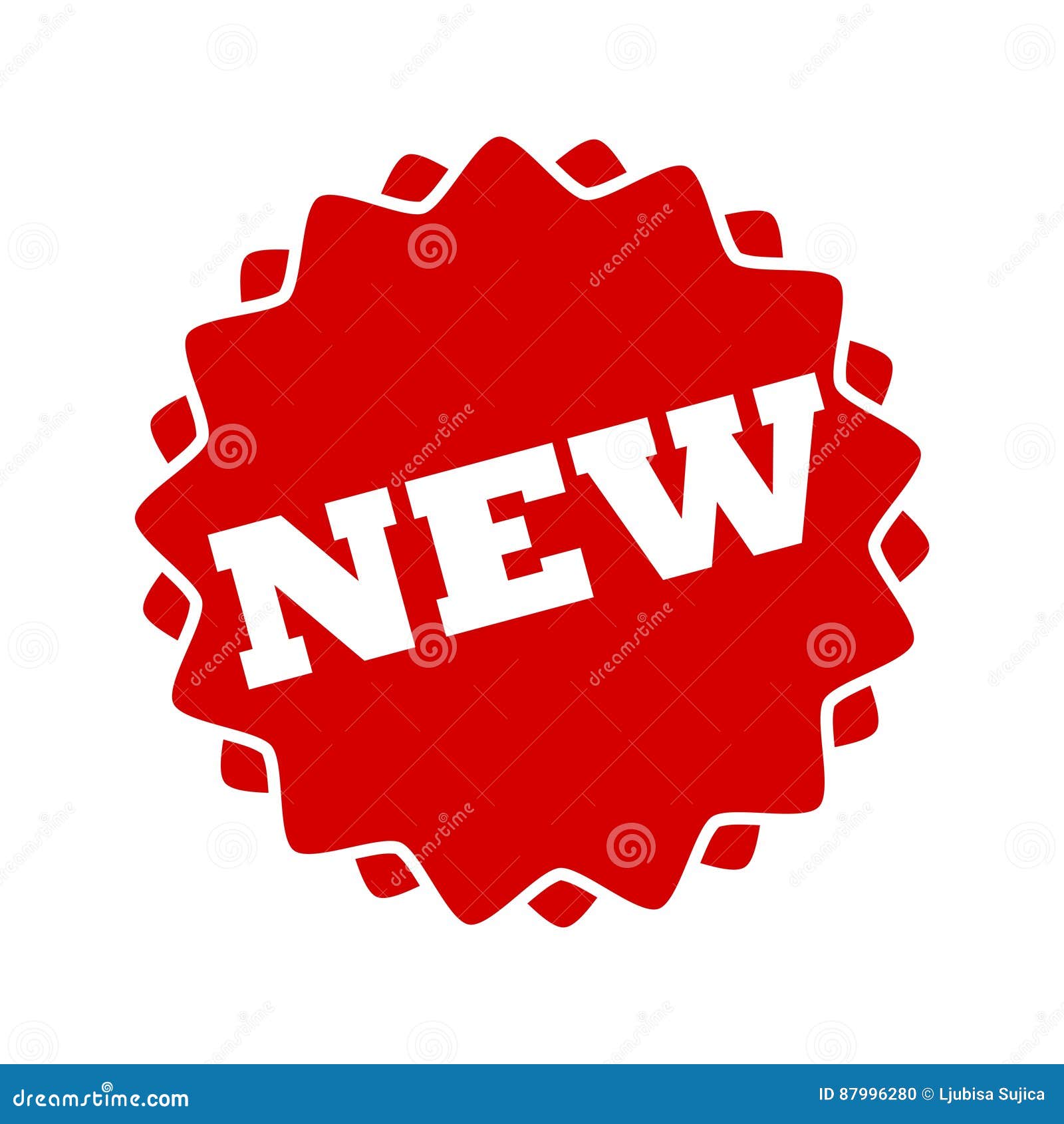 Red New Button Icon stock vector. Illustration of modern 87996280