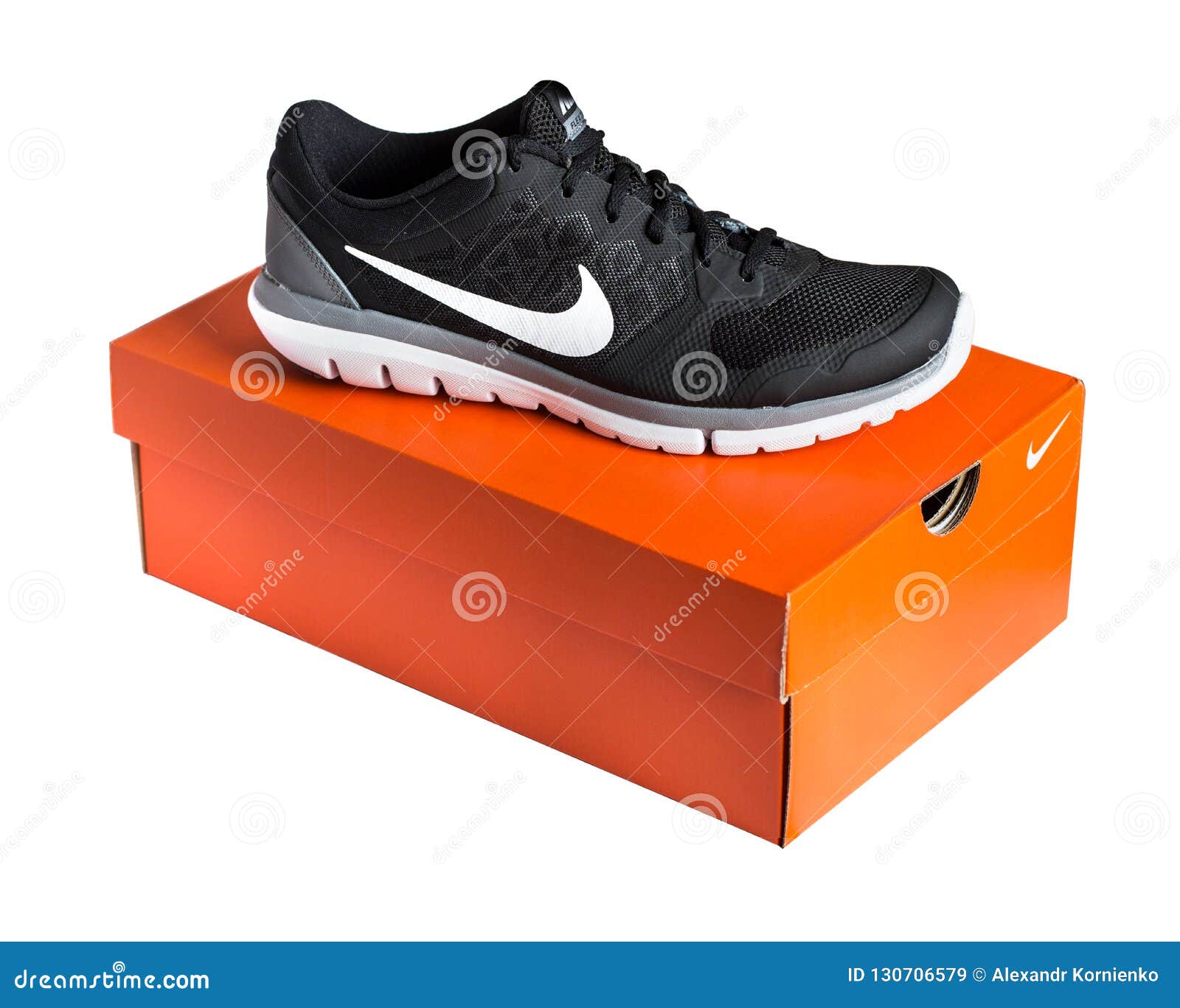 Red Nike Shoes Box Isolated On White 