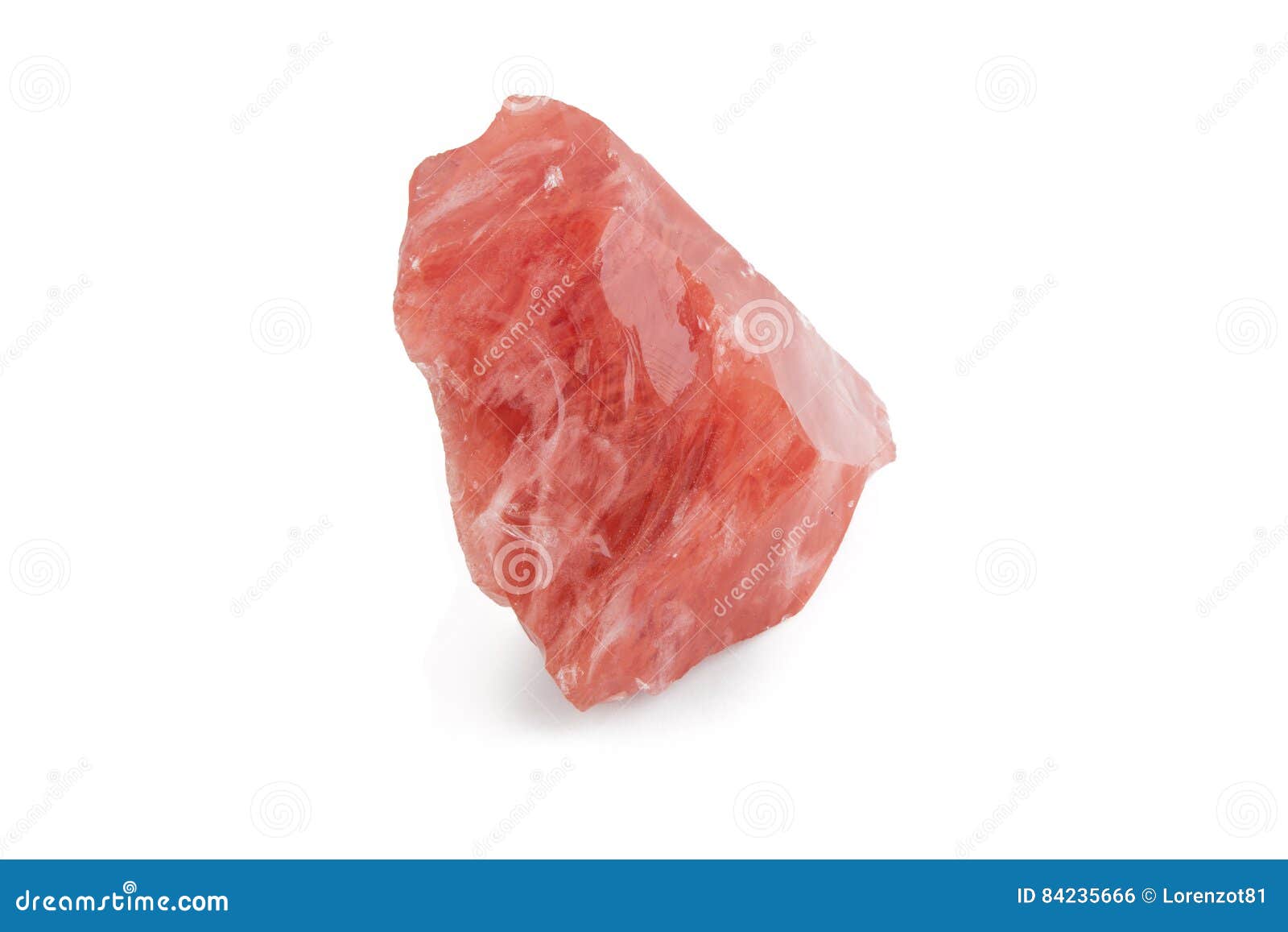 red obsidian in white background