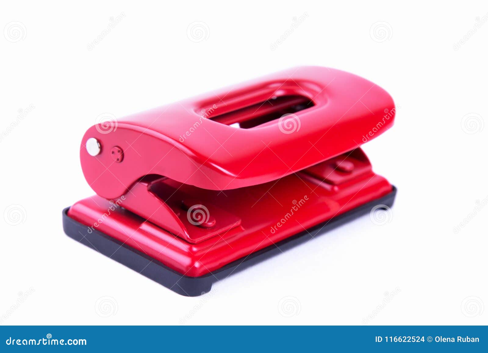 Red Office Paper Hole Puncher Isolated Stock Photo - Image of hole,  instrument: 116622524