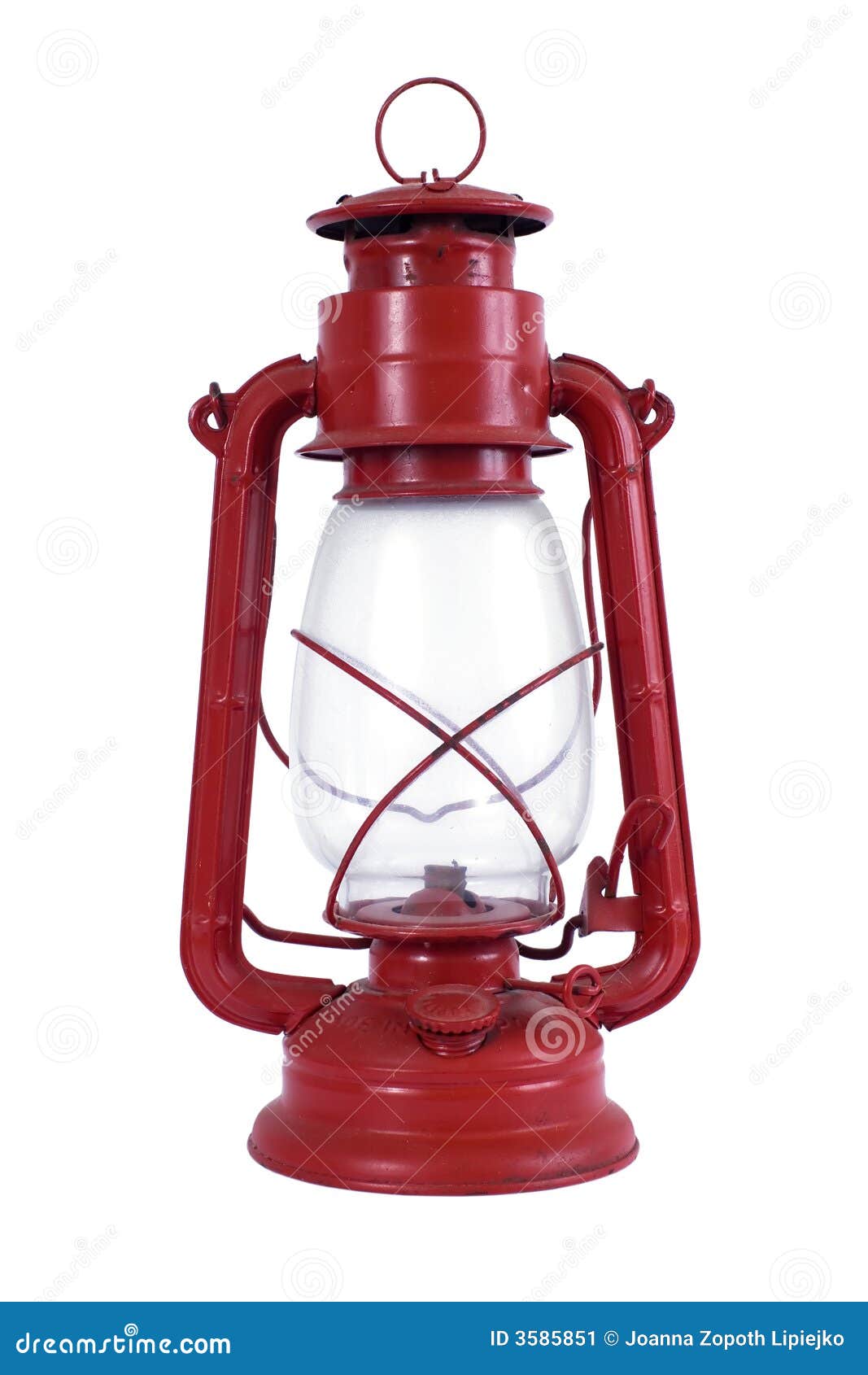 Red oil lamp stock image. Image of handle, camping, isolated 3585851