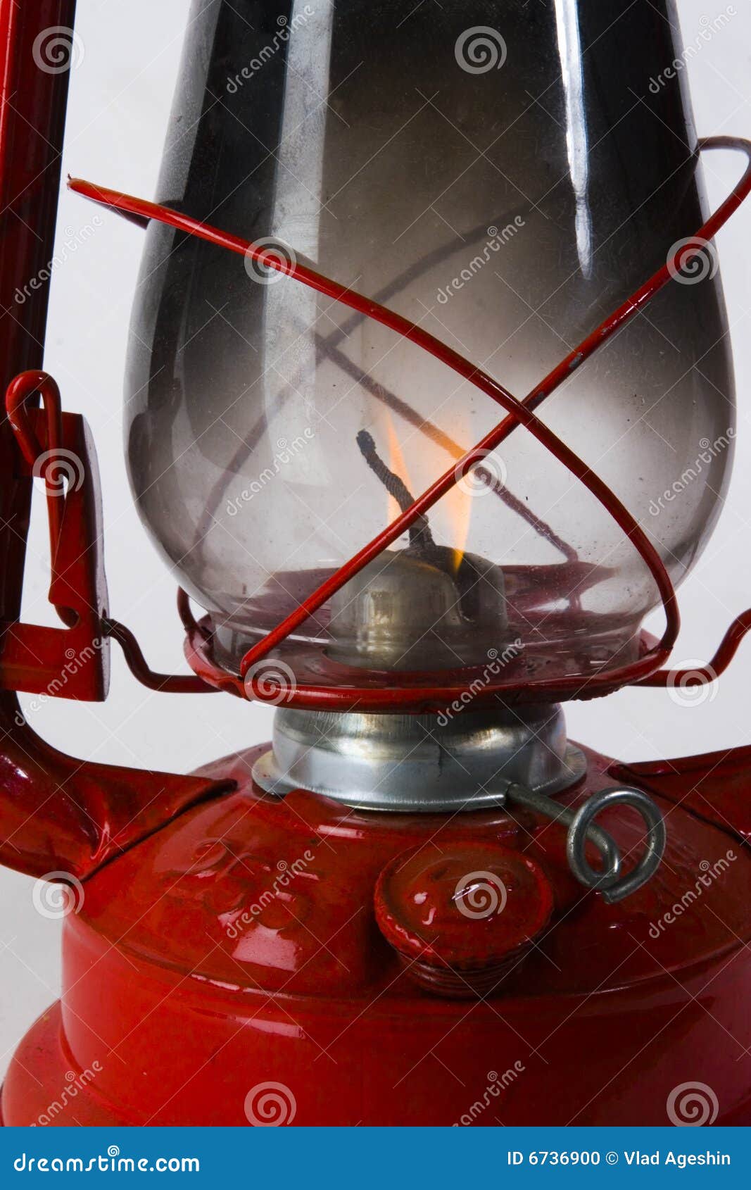Red Oil Lamp stock photo. Image of light, metal, lighting 6736900