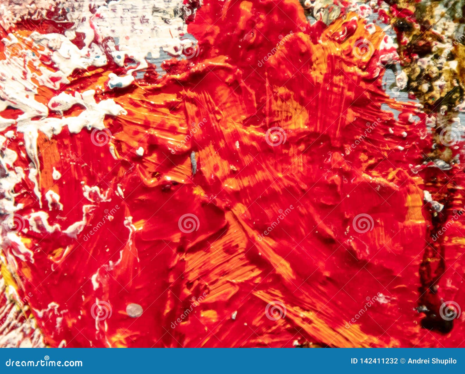 Red Oil Paint on Canvas As Abstract Background Stock Photo Image of