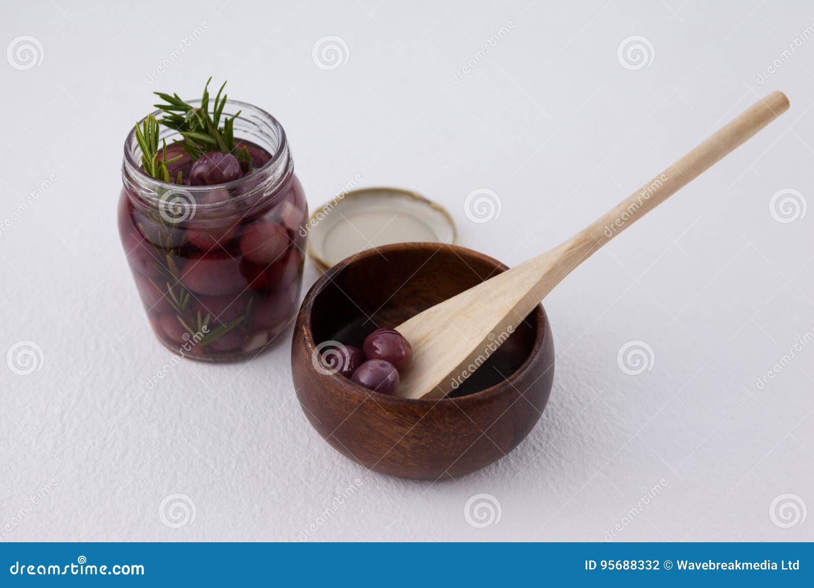 Red Olives in Jar and Container and Spoon Stock Photo Image of food