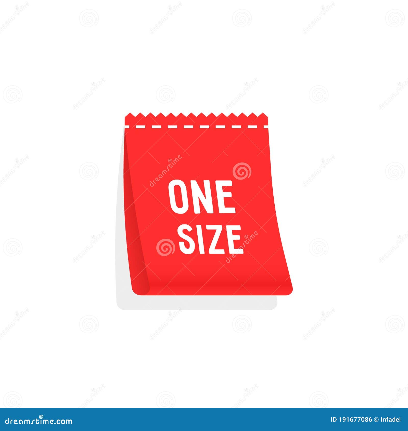 Download Red One Size Label Like Clothes Tag Stock Vector ...