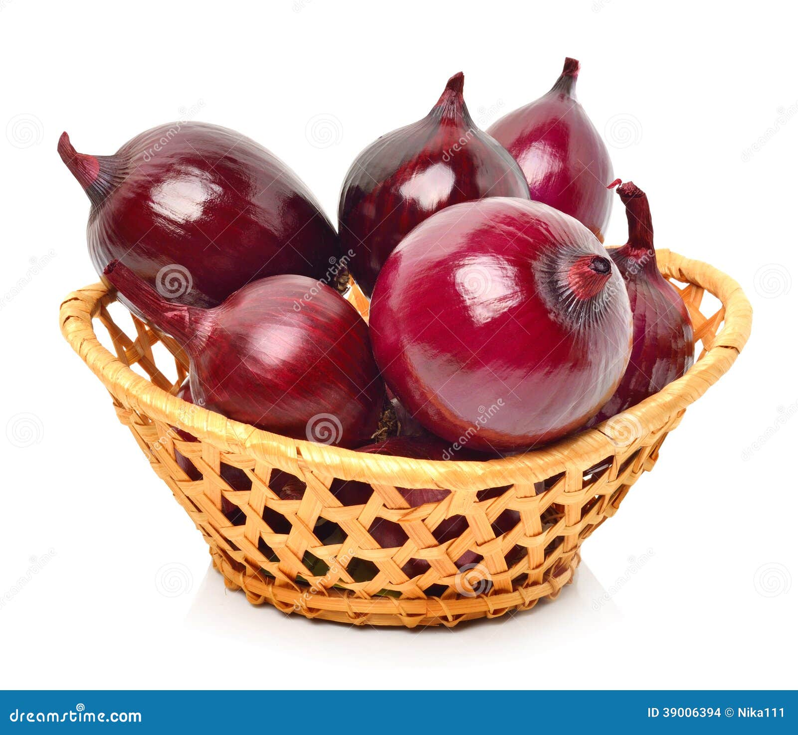 Red onion in the basket stock photo. Image of healthy 39006394