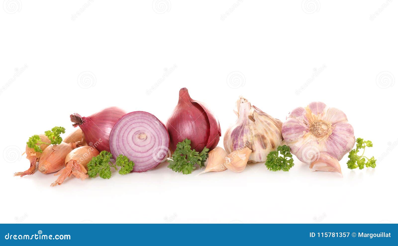 Red onion and garlic stock image. Image of ingredient 115781357