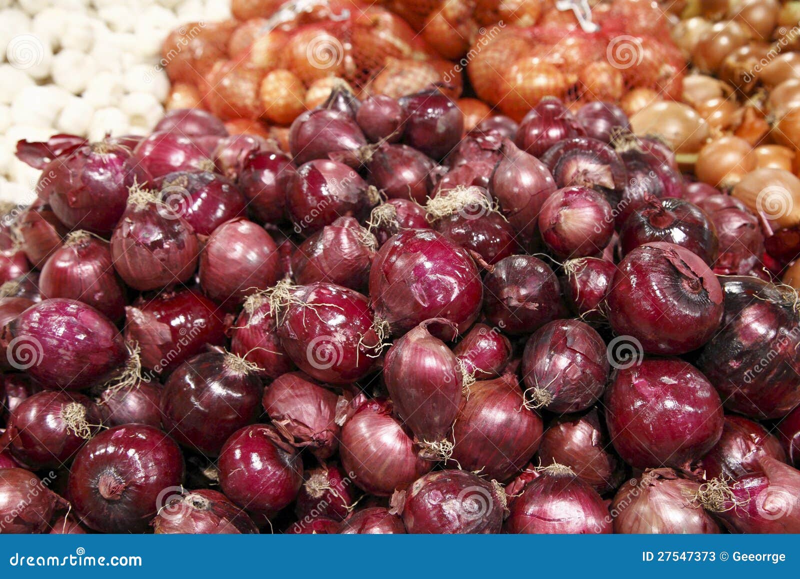 Red Onion for Sale in Grocery Stock Image Image of background