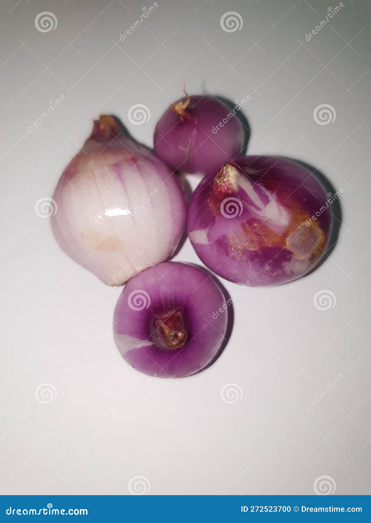 Red Onions (Bawang Merah) or Shallots on a White Background Stock Photo