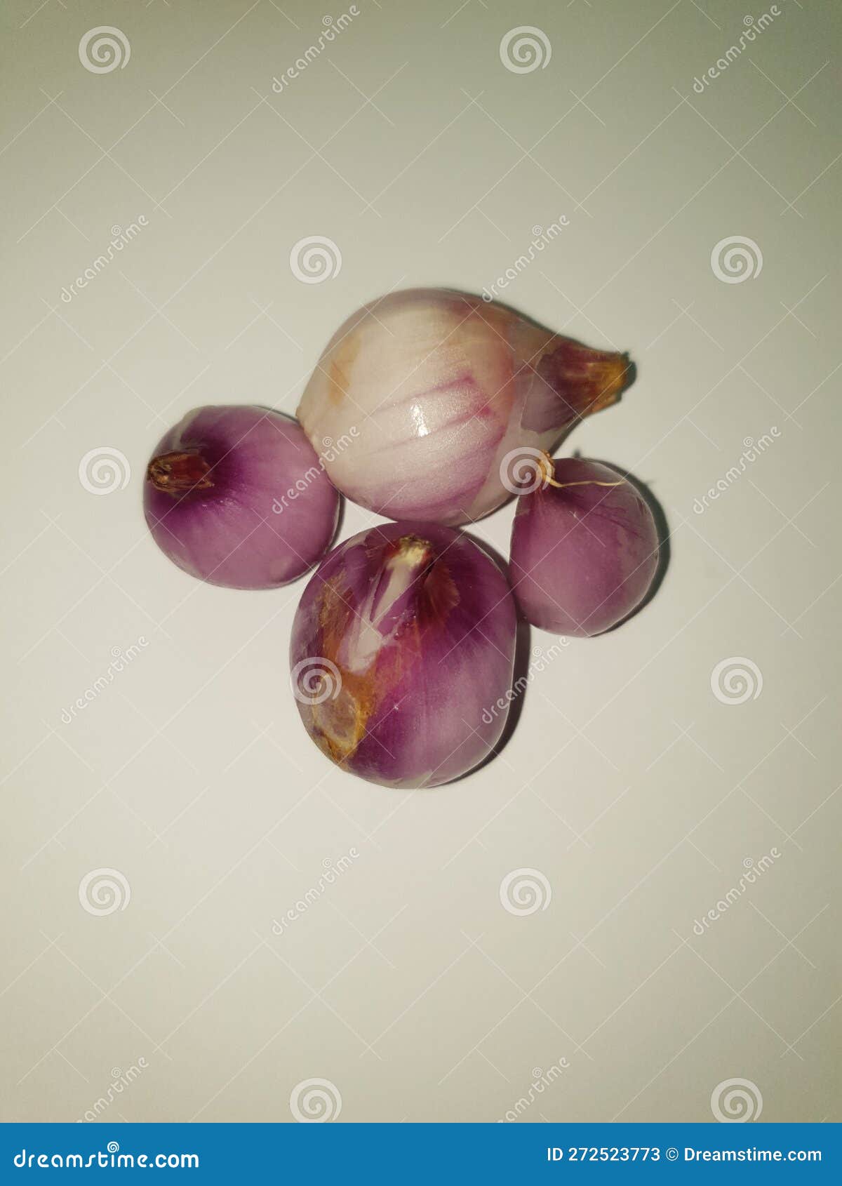 Red Onions (Bawang Merah) or Shallots on a White Background Stock Image