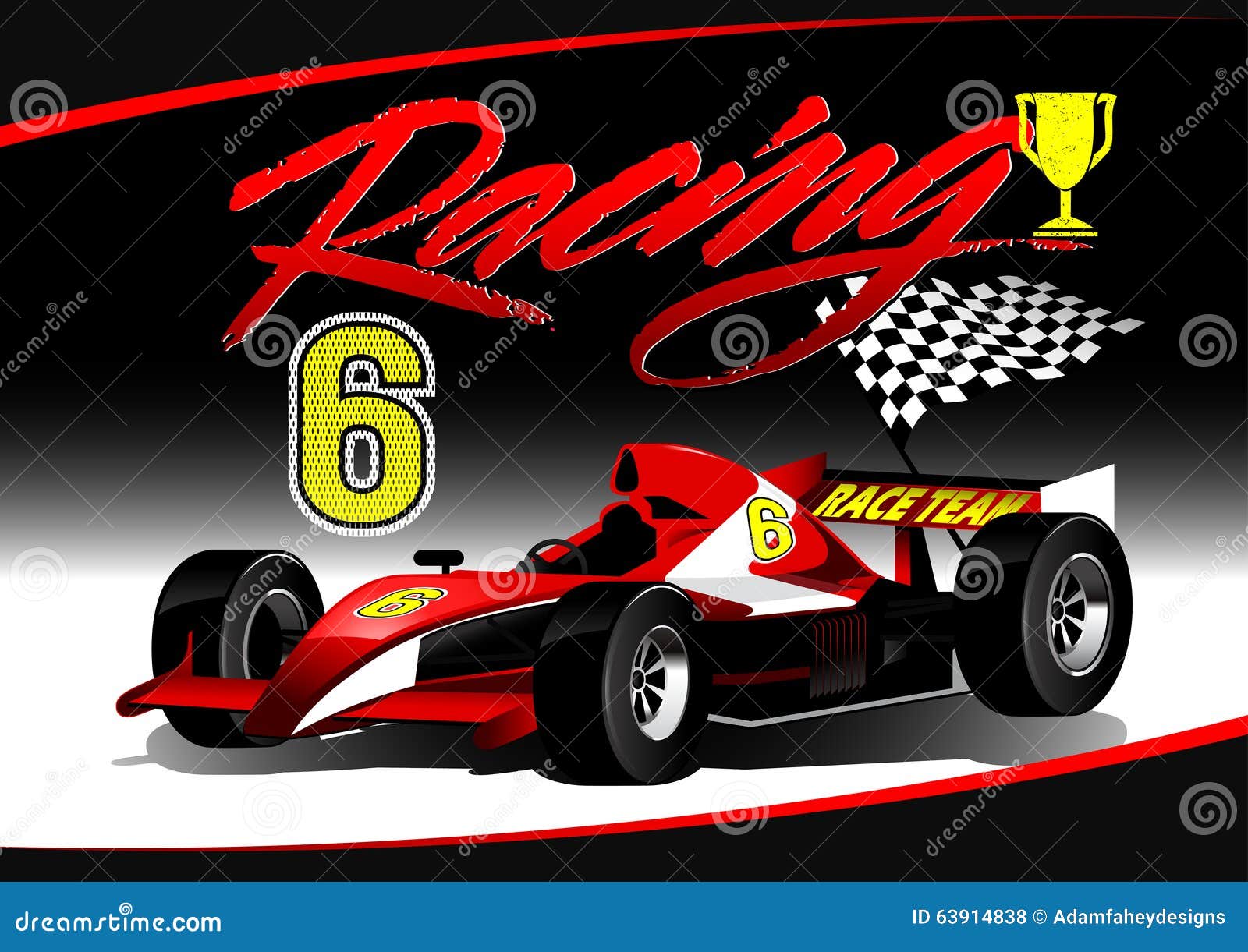 Premium Vector  Race ticket with sport car illustration with