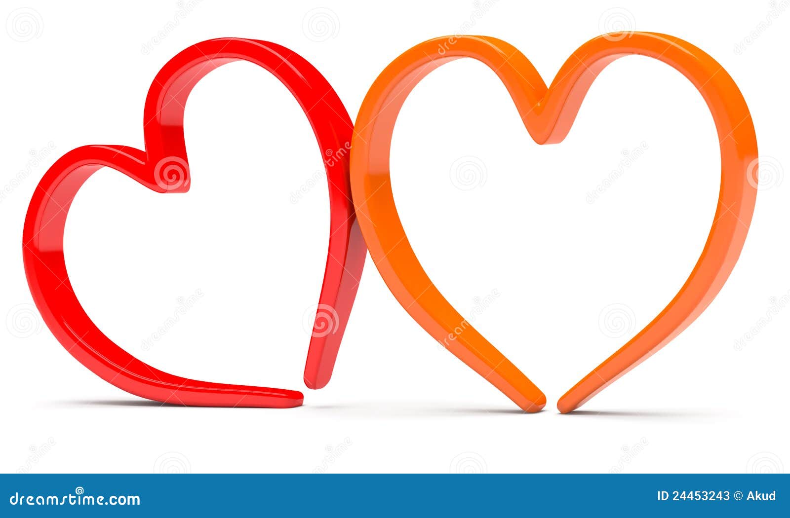 Red and Orange Abstract Hearts Stock Illustration Illustration of