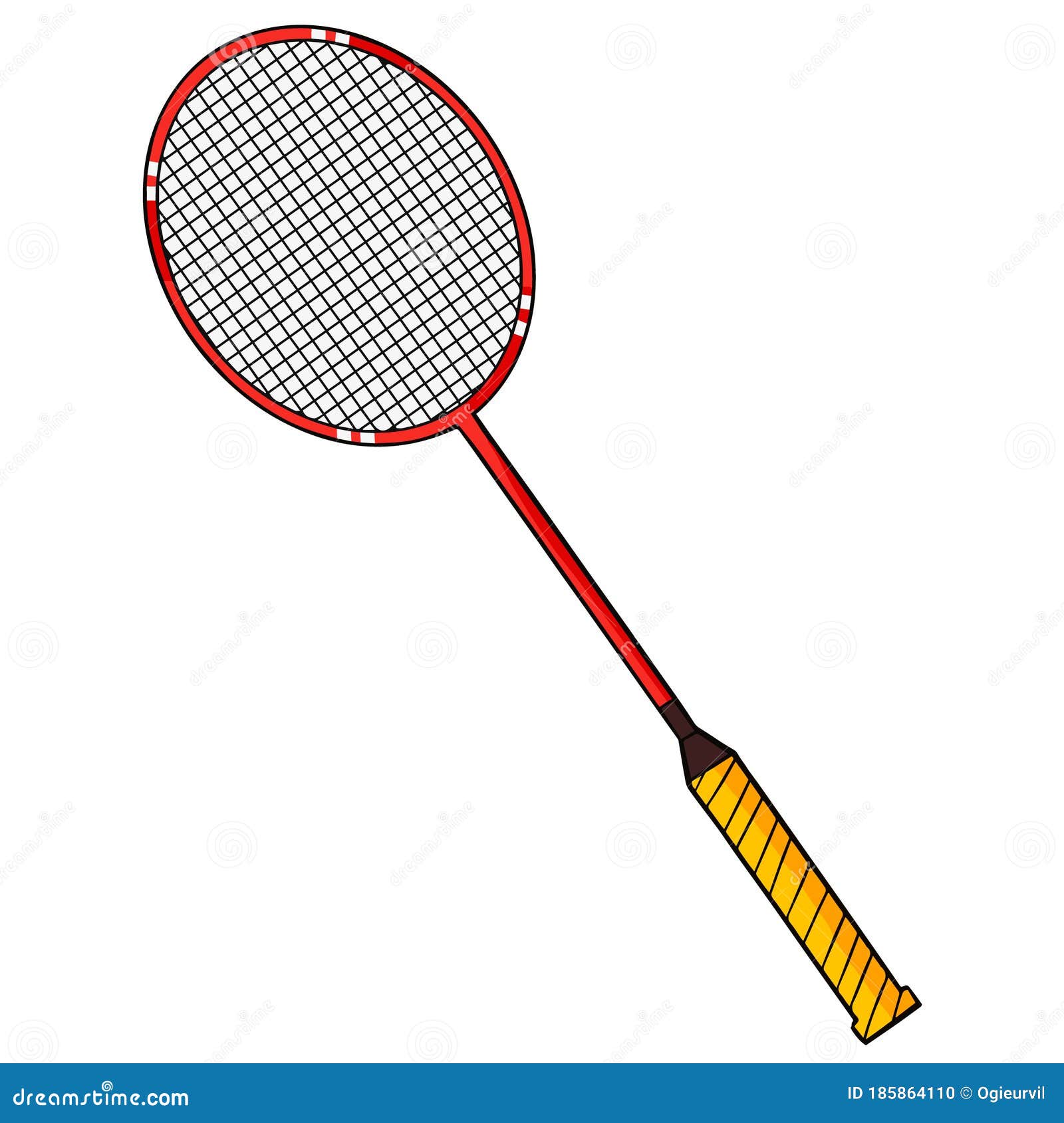 Red Orange Badminton Racket with Yellow Grip - Vector. Stock Vector - Illustration of nice, fancy: 185864110 Red Orange Badminton Racket with Yellow Grip - Vector. Stock Vector - Illustration of nice, fancy: 185864110