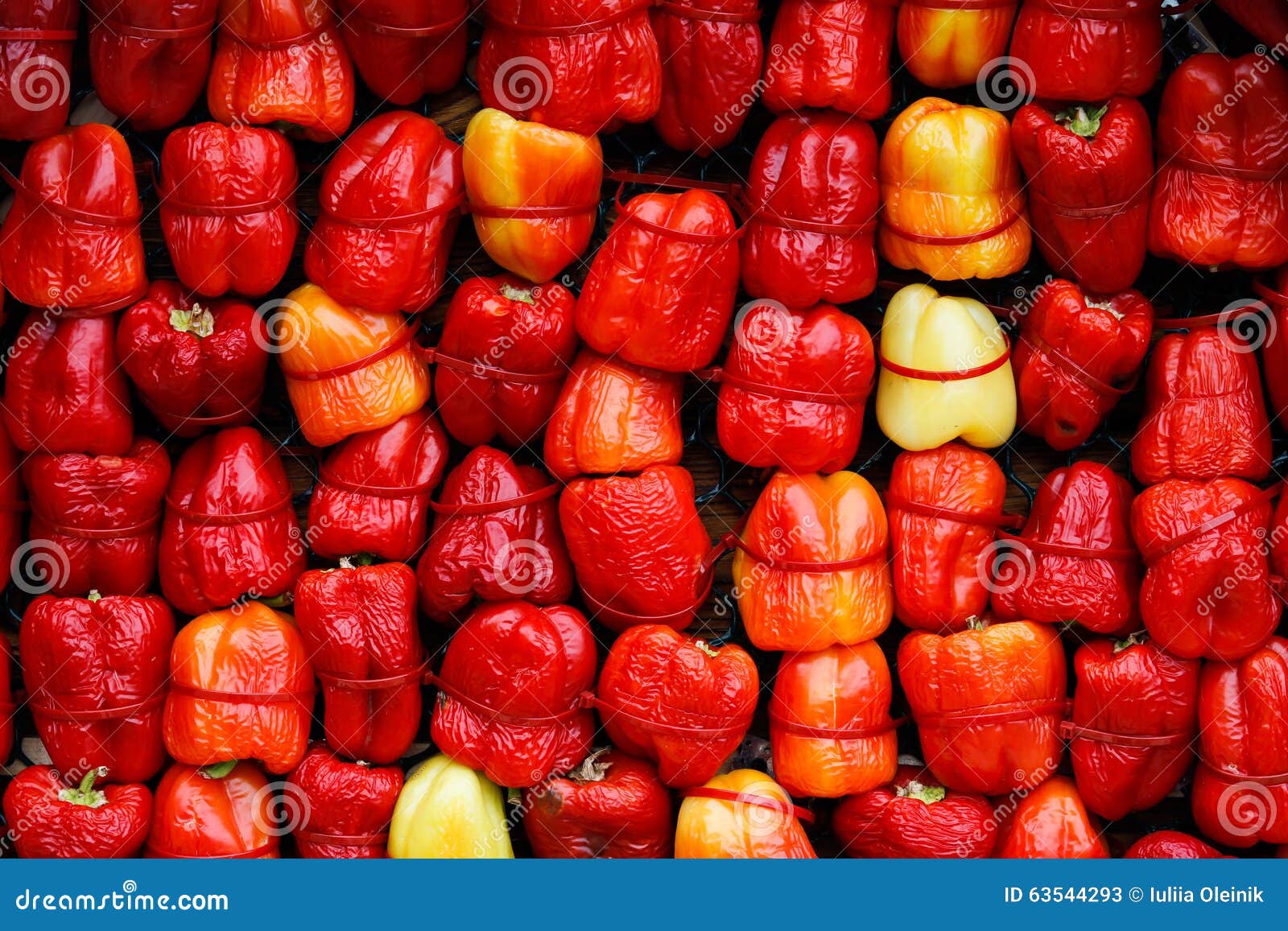Red and orange peppers stock image. Image of agriculture 63544293