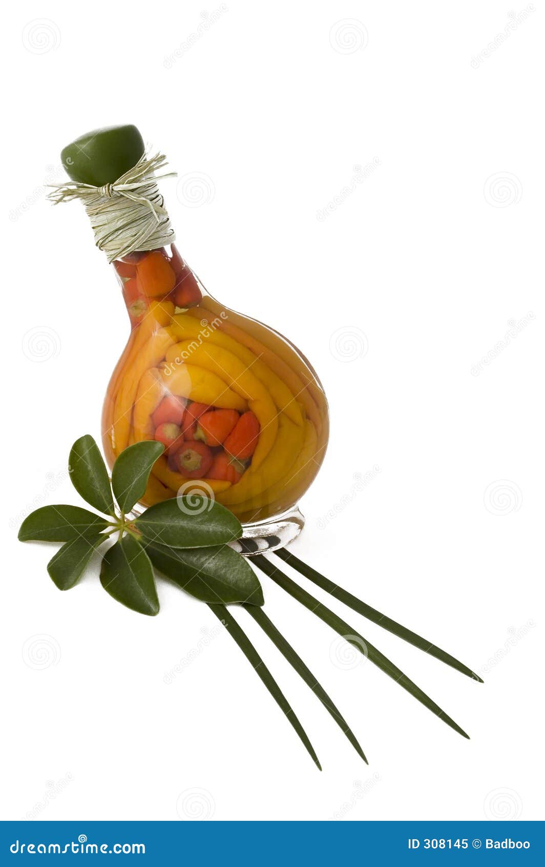 Red and Orange Peppers in a Glass Bottle Stock Image Image of glass