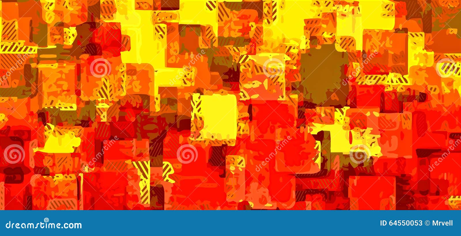 Red Orange and Yellow Painting Abstract Stock Illustration