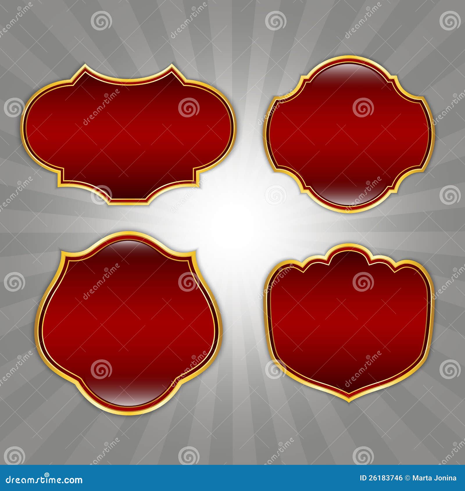 Red Ornate Retro frames stock vector. Illustration of frame 26183746
