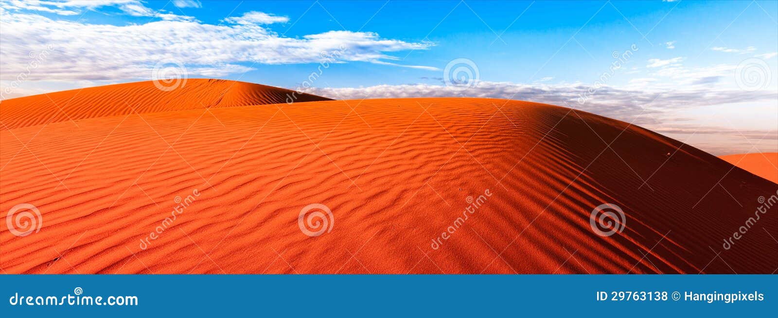 Red Sand Dune with Ripple and Blue Sky Stock Photo - Image of wind, perry:  29763138