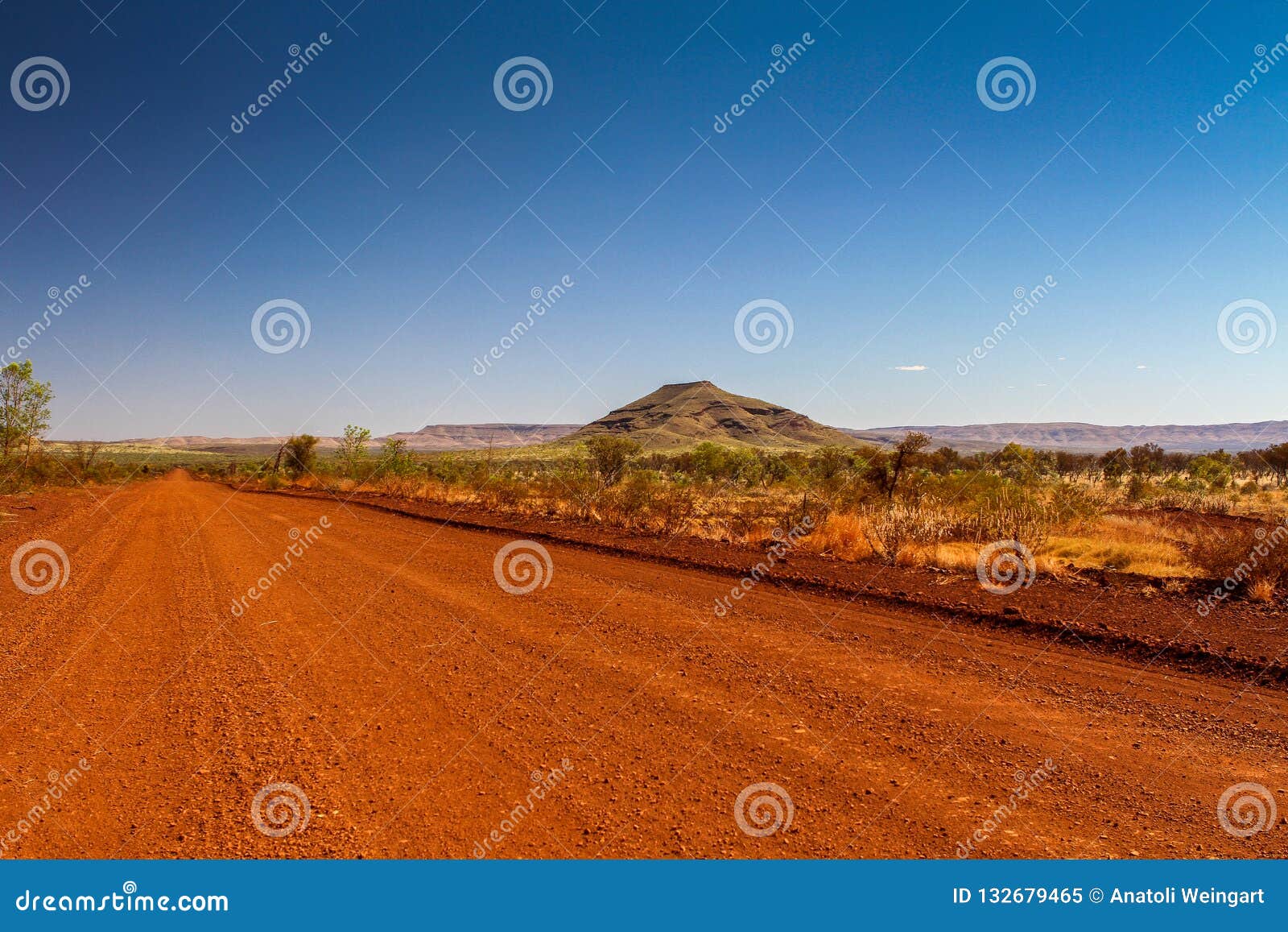 red outback road in australia