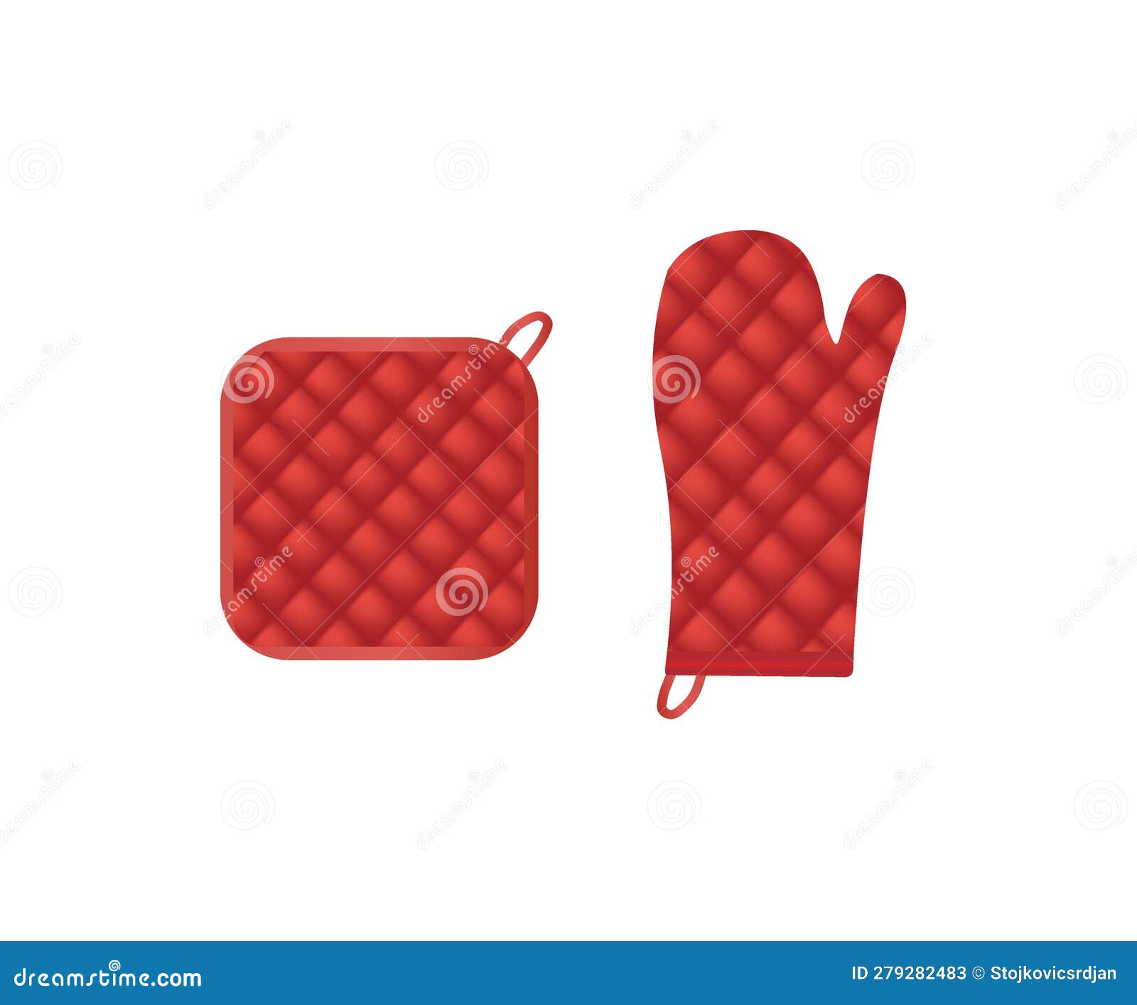Free Vector  Kitchen mittens and potholders oven mitts