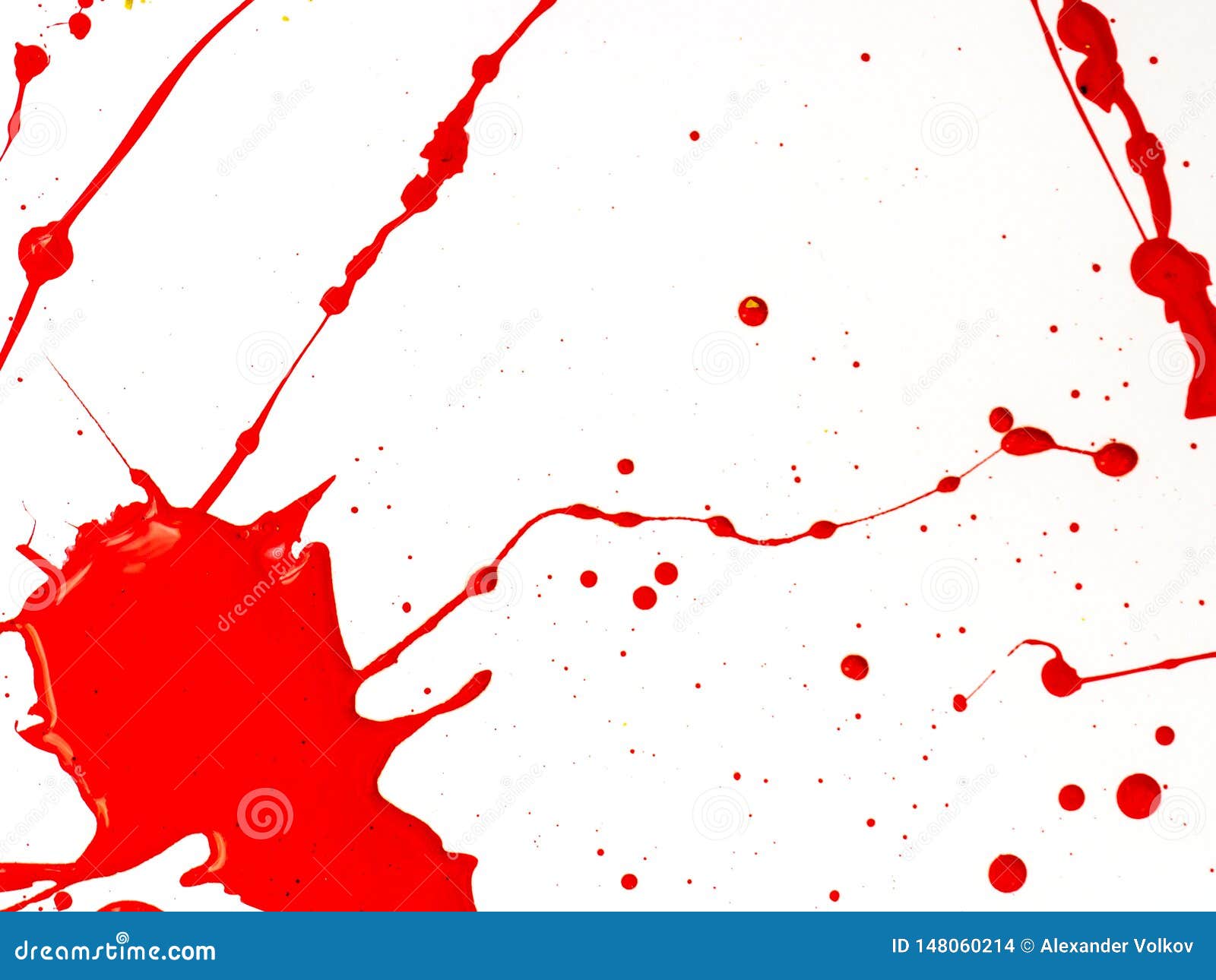 Red Paint Drips And Splash On White Background Stock Photo Image of