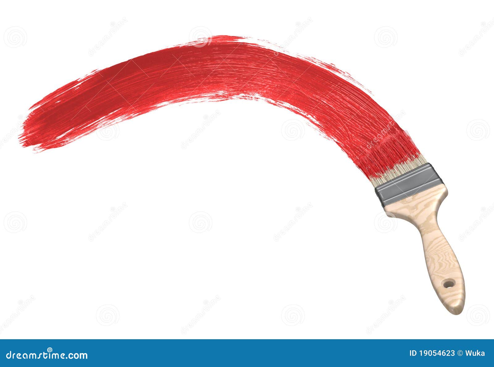 Red paint & Paintbrush stock illustration. Illustration of background