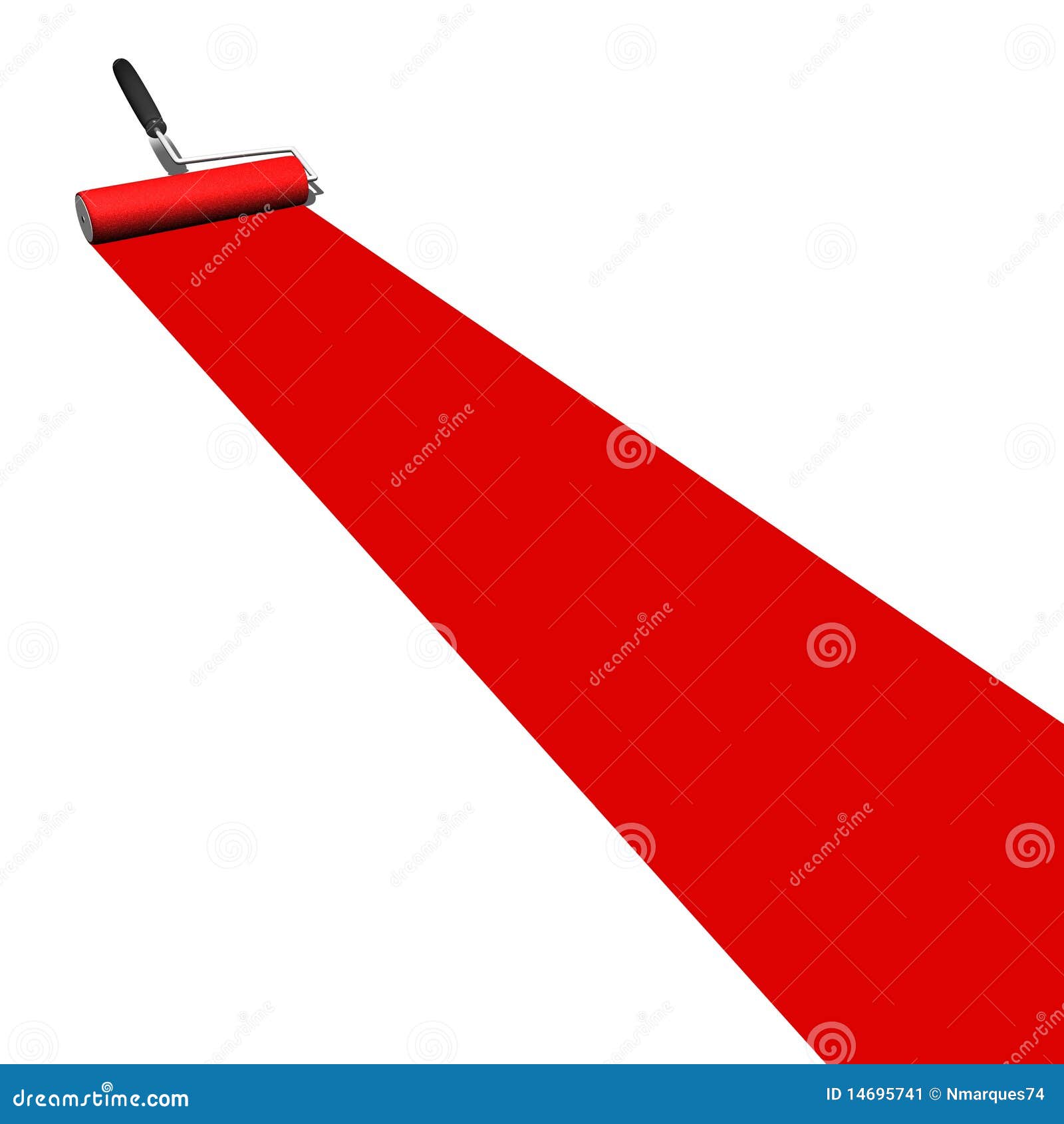 Red Paint Roller stock illustration. Illustration of bright 14695741