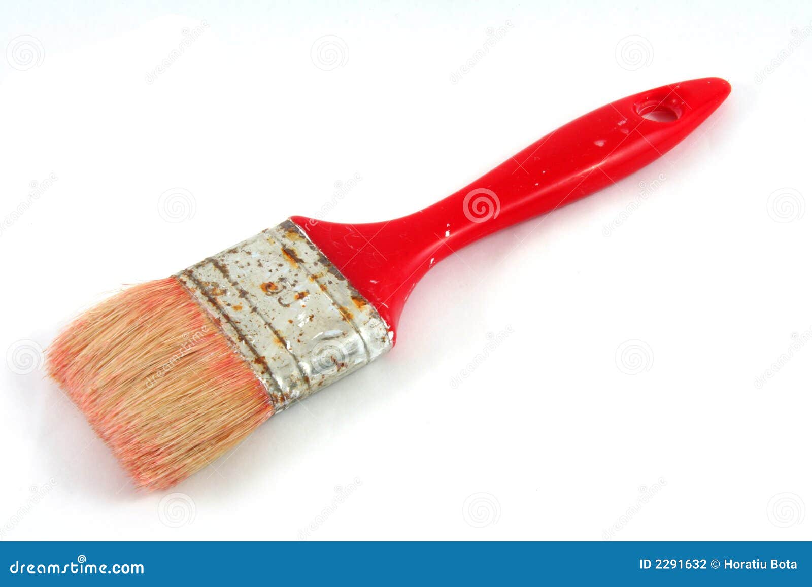 Red paintbrush stock photo. Image of isolated, used, paintbrush 2291632