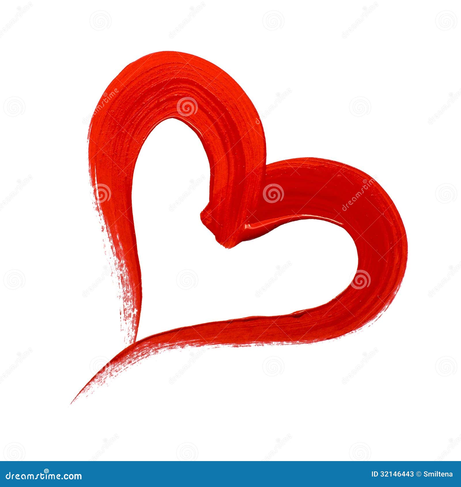 red painted heart