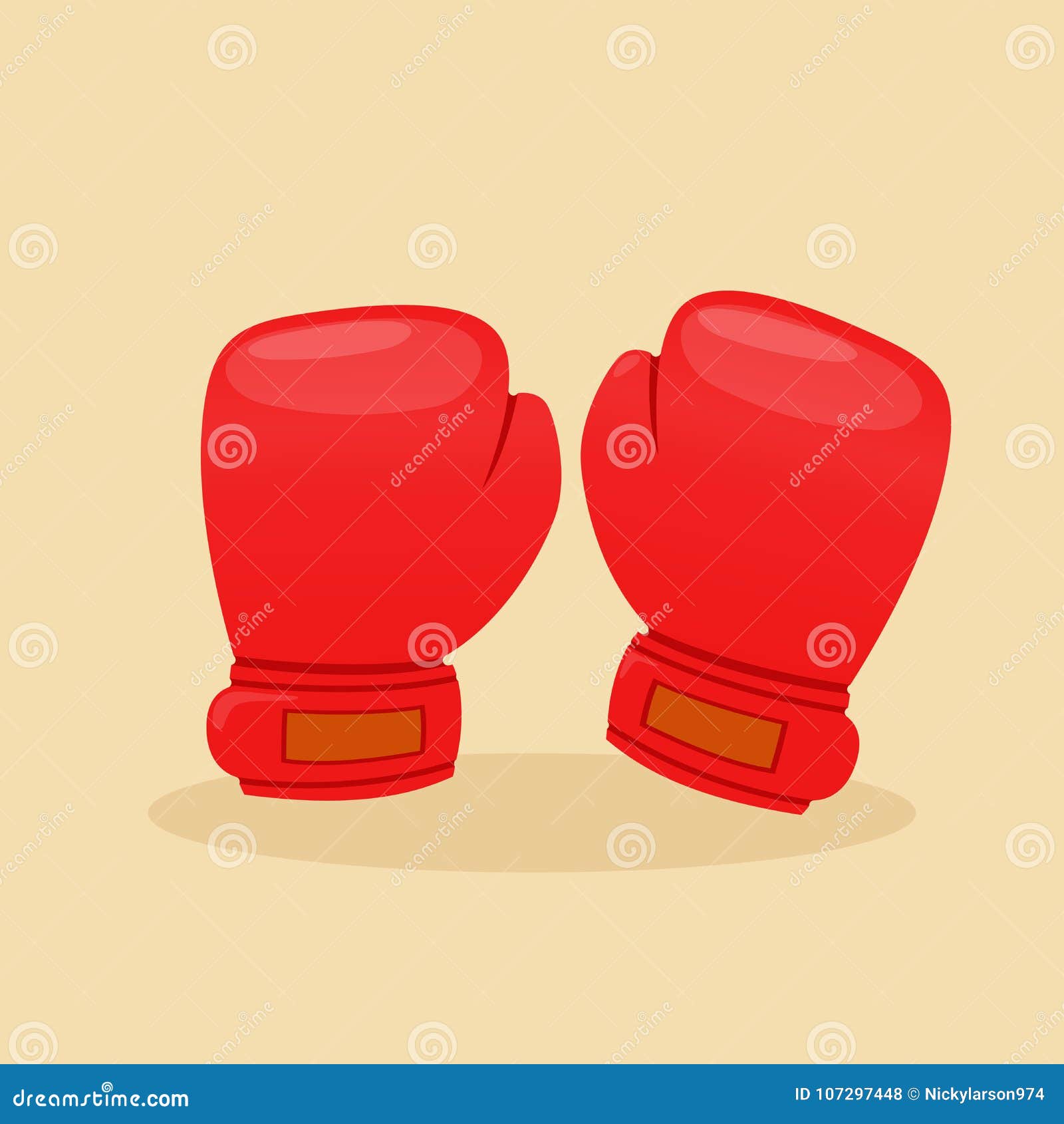 A Pair Of Boxing Gloves Cartoon Vector 47848265